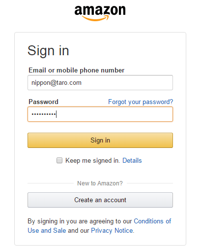 amazon sign in